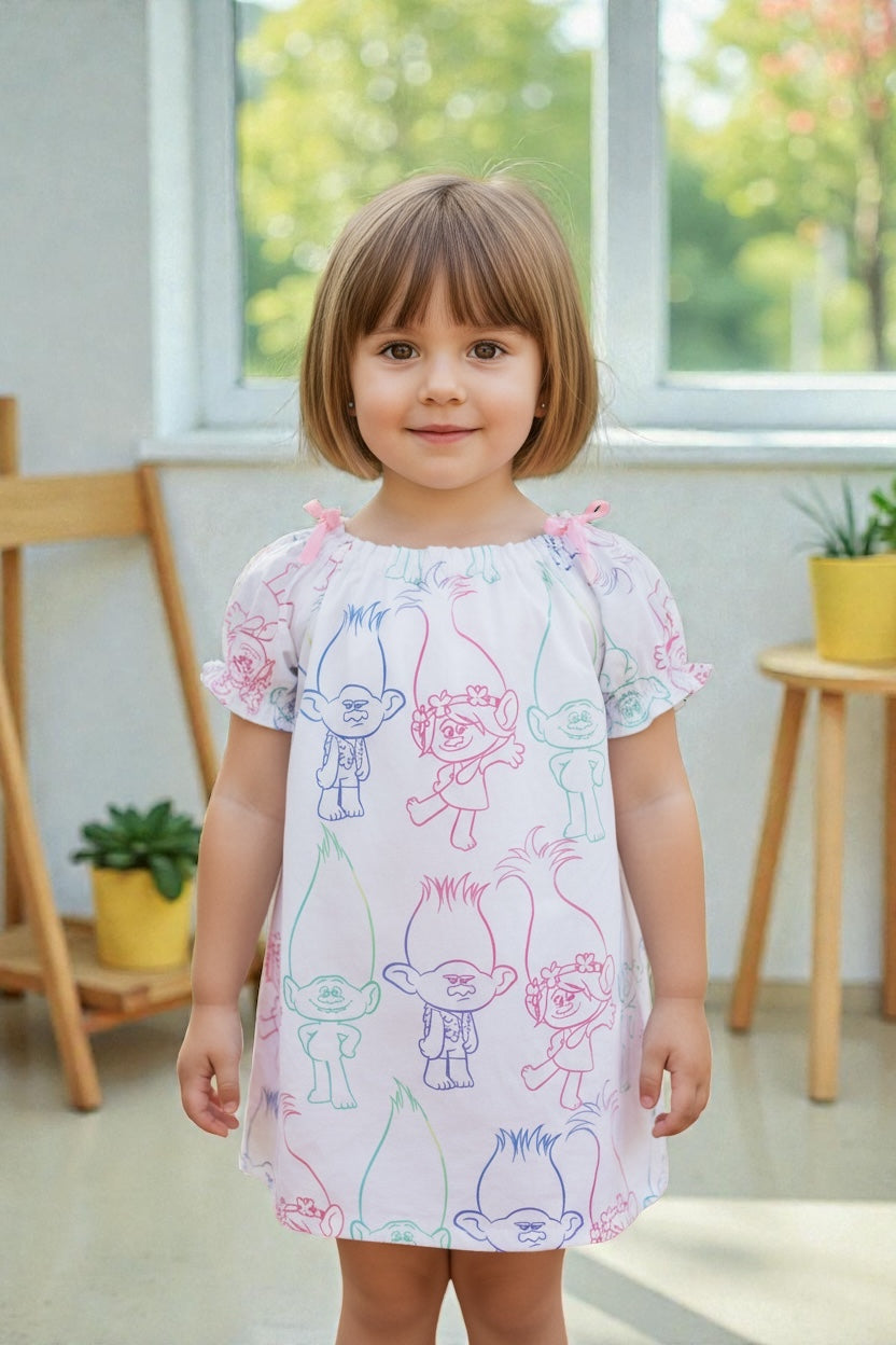 Little Girls Short Sleeve Character Nightgown