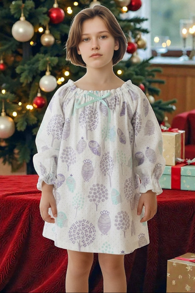 Little Girls Long Sleeve Nightgown