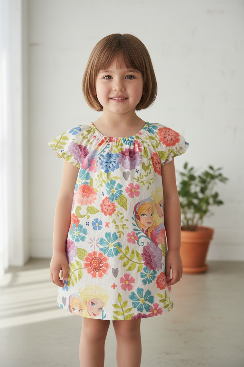 Little Girls Short Sleeve Character Nightgown