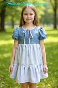 Maeve Spring Dresses - Blue Demin/Stripes - Size 5